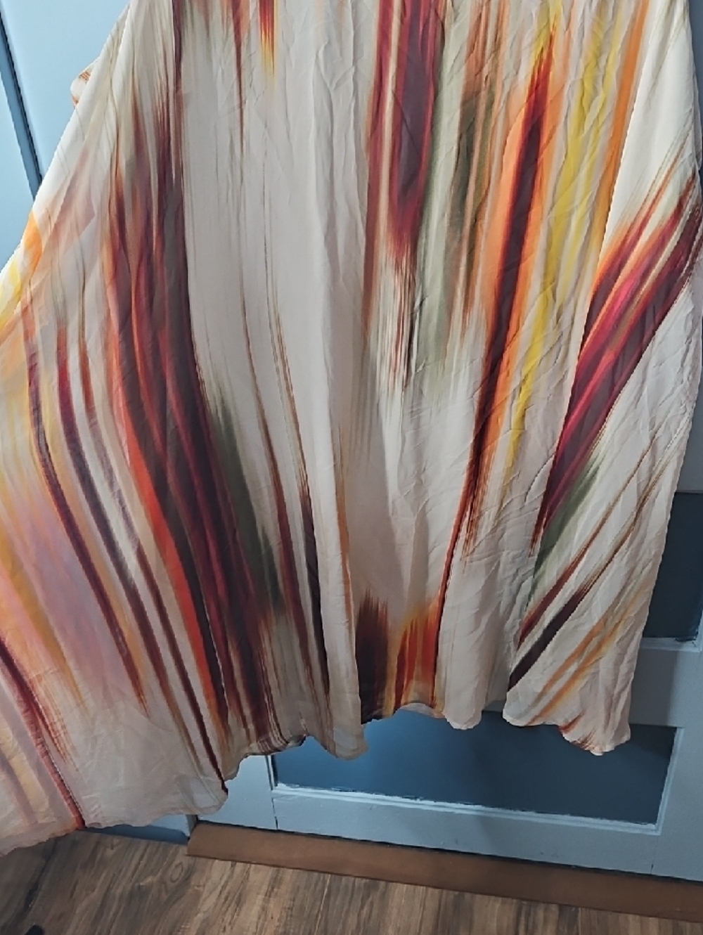 Cato Sleeveless Cream Multi-Stripe A-Line Dress 26W/28W - Picture 4 of 8